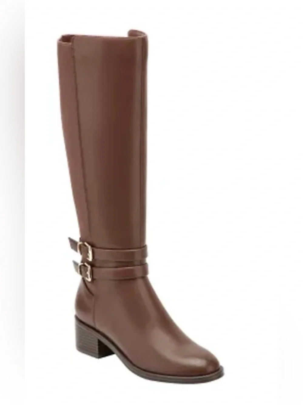 Unisa Waylee J Classic Women's Tall Brown Riding Boots with Buckle Detail